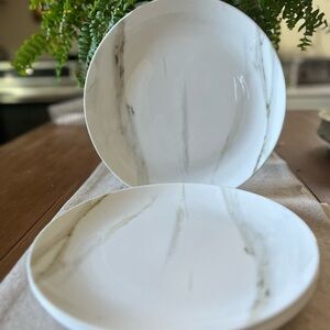 2 WEDGWOOD Vera Wang Vera Venato Imperial Bone China Dinner Plates 11”